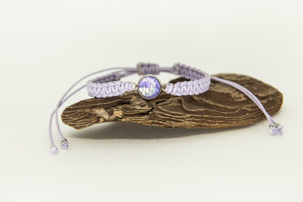 Pulseira Escama Lilas Inox