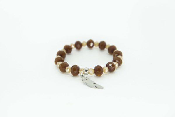 pulseira cristal feather nude